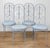 Victorian Vintage French Blue Wrought Iron Tall Back Garden Patio Chairs - Set of 4 For Sale - Image 3 of 13