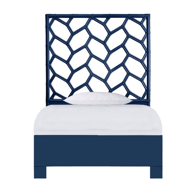 Silas Platform Bed Twin - Navy For Sale - Image 12 of 12