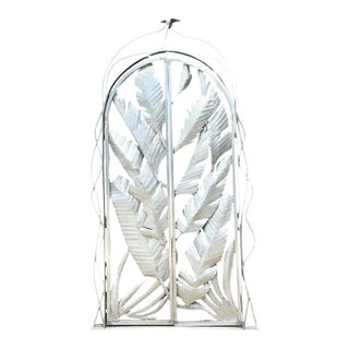 Vintage Cut Aluminum Palm Frond Gates For Sale