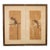 Japanese Edo Two Panel Screen Birds of Prey Hawks For Sale