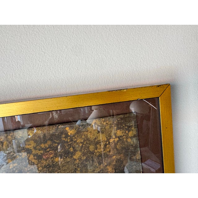 Brown 1980s Vintage Mixed Media Abstract Painting on Paper, Signed For Sale - Image 8 of 11