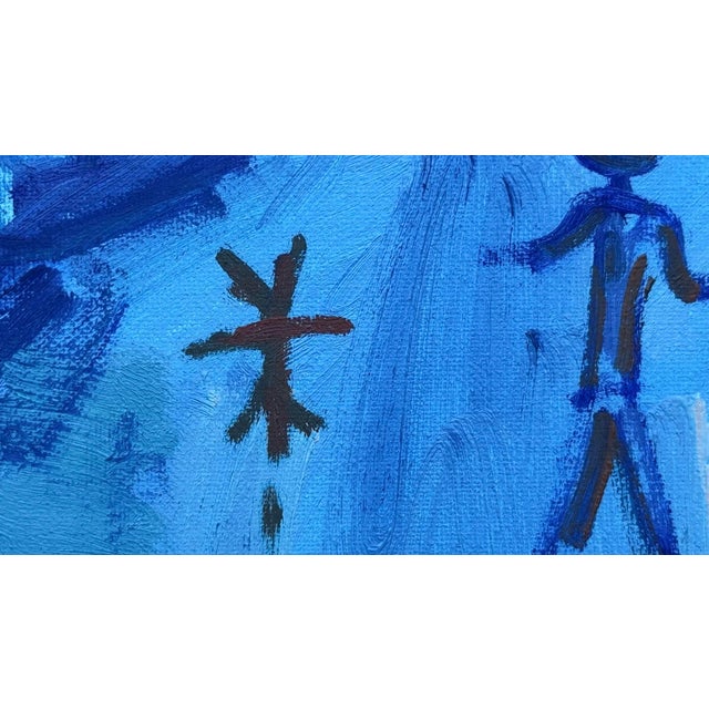 Textile Ancient Passage - Contemporary Narrows Oil Painting For Sale - Image 7 of 9