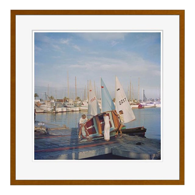 Sailing Dinghy 1956 by Slim Aarons Framed C Print For Sale
