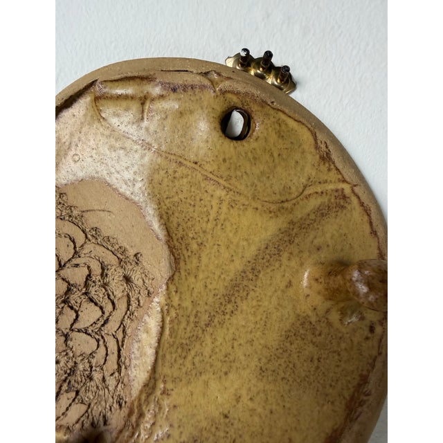 Ceramic Vintage Organic Handmade Abstract Studio Pottery Wall Sculpture, Unsigned For Sale - Image 7 of 12