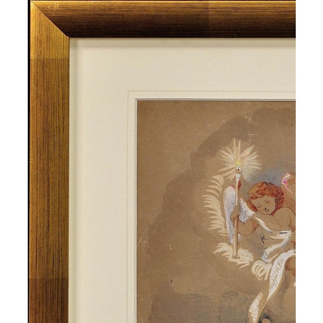 Queen Victoria's Daughter, HRH Princess Alice Maud Mary, Long Life and Happiness, Watercolour Painting, 1860 For Sale - Image 6 of 18