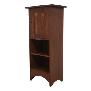 Stickley Harvey Ellis 1 Door Inlaid Cabinet For Sale