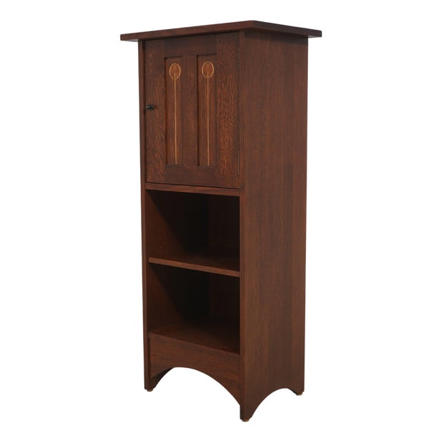 Stickley Harvey Ellis 1 Door Inlaid Cabinet For Sale