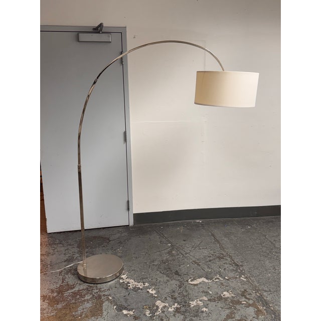 Metal West Elm Arch Floor Lamp For Sale - Image 7 of 12