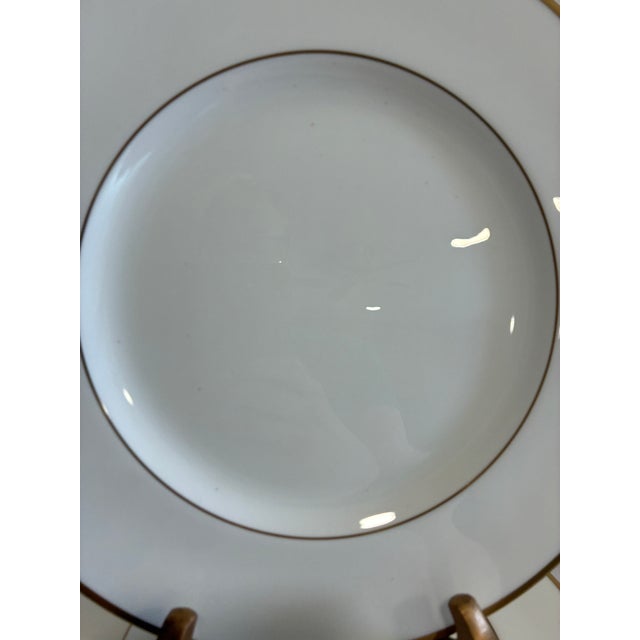 White Vintage Wedgwood Bone China Gold Rim Dinner Plates, Set of 12, England For Sale - Image 8 of 11