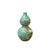 This striking Chinese porcelain vase, shaped like a double-gourd or hulu, features a beautiful, crackled celadon-green...
