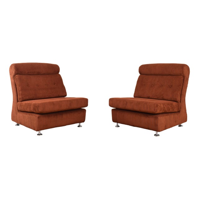 Vintage Italian Lounge Chairs, 1970s, Set of 2 For Sale