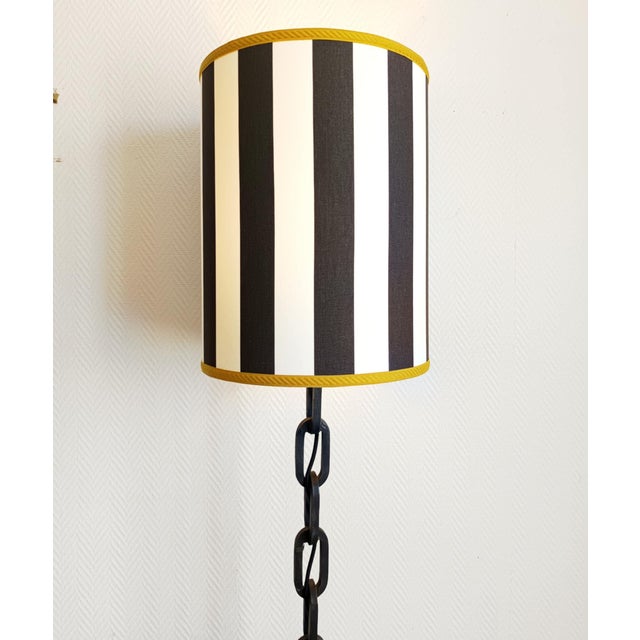 Brutalist Wrought Iron Floor Lamp in the style of Franz West, 1950s For Sale - Image 4 of 14
