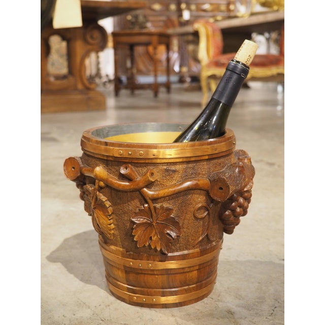 Early 1900s French Black Forest Style Champagne Bucket, Signed Boutillon For Sale - Image 12 of 12