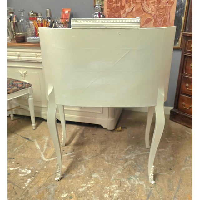 Wood Late 19th Century Petite French Shabby Chic Secretary Desk For Sale - Image 7 of 10