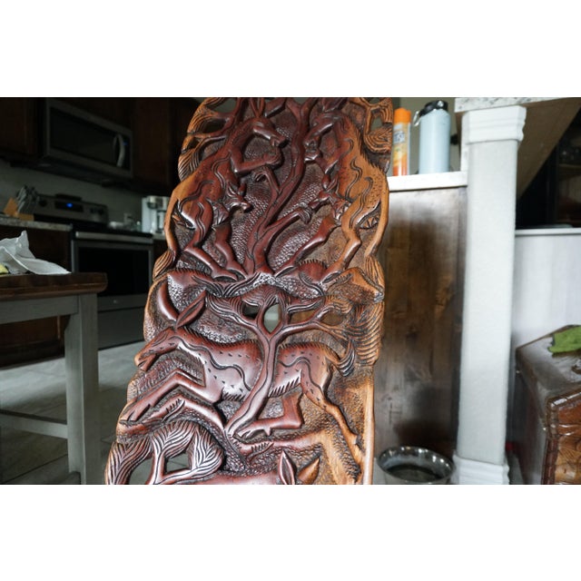 Tribal 1980s Hand-Carved Malawian Wildlife Chair | Sculptural Folk Art Accent Chair For Sale - Image 3 of 9