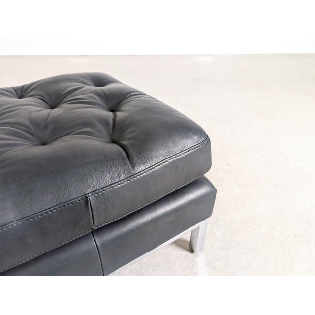 Animal Skin DS-0040 Ottoman in Black Leather from de Sede For Sale - Image 7 of 8