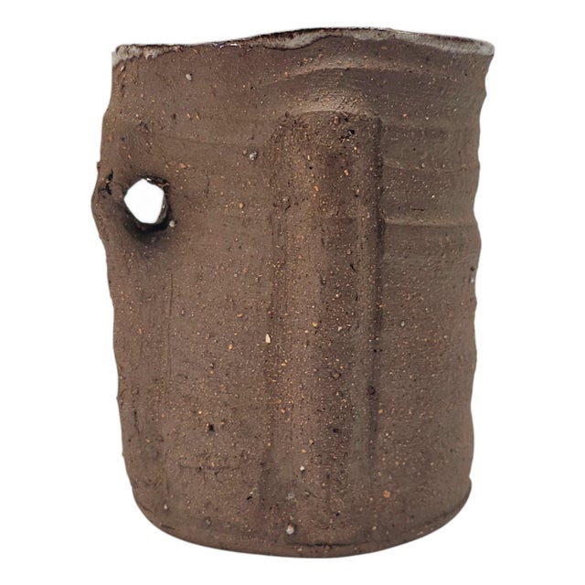 Joseph Hysong California Studio Stoneware Vessel, Mid-Century Modern 6" For Sale
