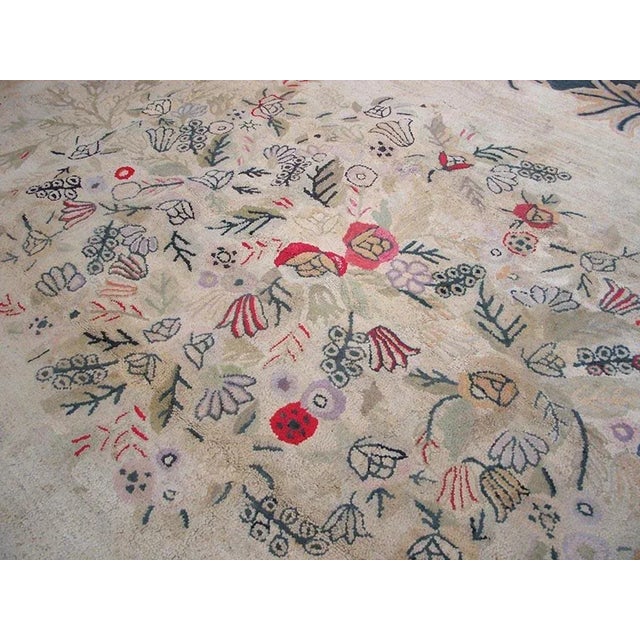 Antique American Hooked Rug For Sale - Image 4 of 5