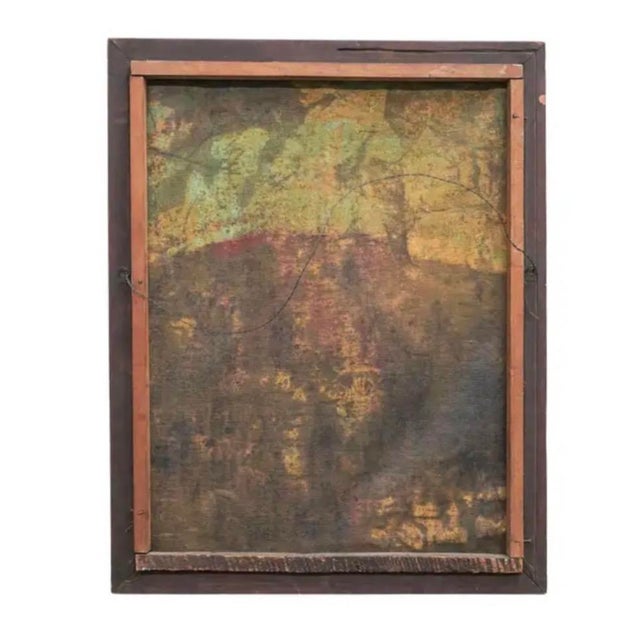 Wood Cuzco School Oil on Canvas Painting of San Isidoro, Antique, Framed For Sale - Image 7 of 8