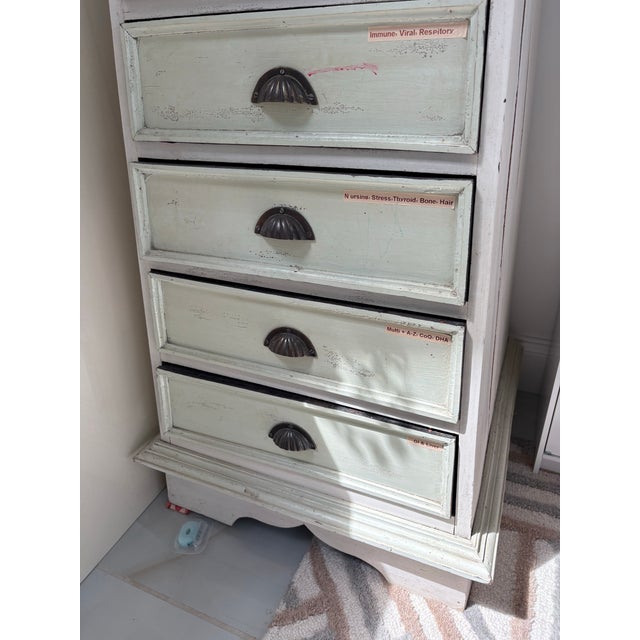 1990s Tall Apothecary Style Cabinet / Storage Chest – 5ft Tall – Farmhouse Decor For Sale - Image 4 of 5