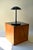 1980s Vintage Postmodern Art Specialty Co. Oversized Black Cantilever Saucer Desk Lamp For Sale - Image 5 of 13