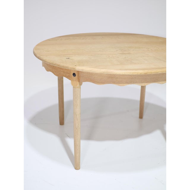 Extendable Round Dining Table in Oak by Kjaernulf, 1960s For Sale - Image 4 of 18