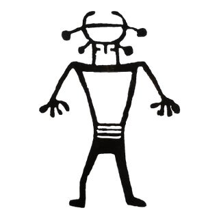 Native American Petroglyph Metal Art - Laser Cut Indigenous Rock Art Silhouette = SHM For Sale