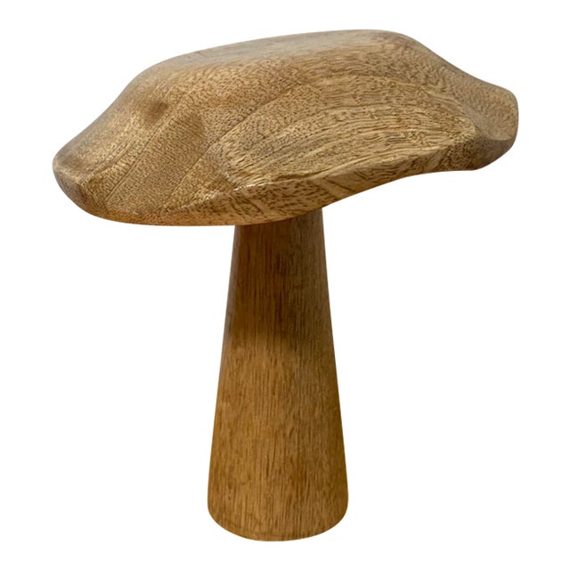 Handmade Carved Hardwood Mushroom For Sale