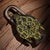 Vintage Bronze Buddha Head Padlock With Key and Auspicious Symbols For Sale - Image 9 of 9