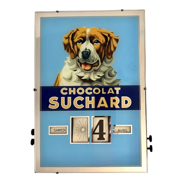 1960’s Swiss Chocolat Suchard Perpetual Wall Calendar For Sale