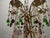 Italian Florentine Tole Gilt Murano Glass Beaded 6-Light Chandelier, 1950s For Sale - Image 13 of 17