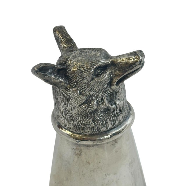 Vintage Silverplate Foxhead Stirrup Cup A classic addition to any bar cart or sporting collection, this vintage...