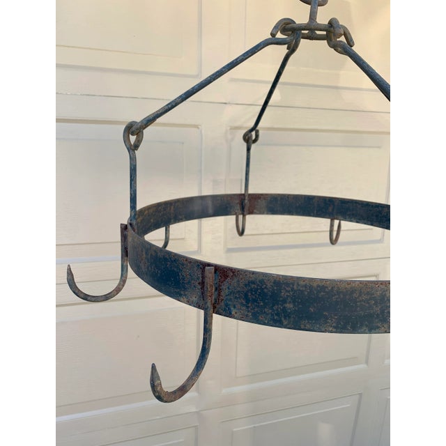 Early 20th Century Early 19th Century Handwrought Iron Game Rack or Hanging Pot Rack For Sale - Image 5 of 13