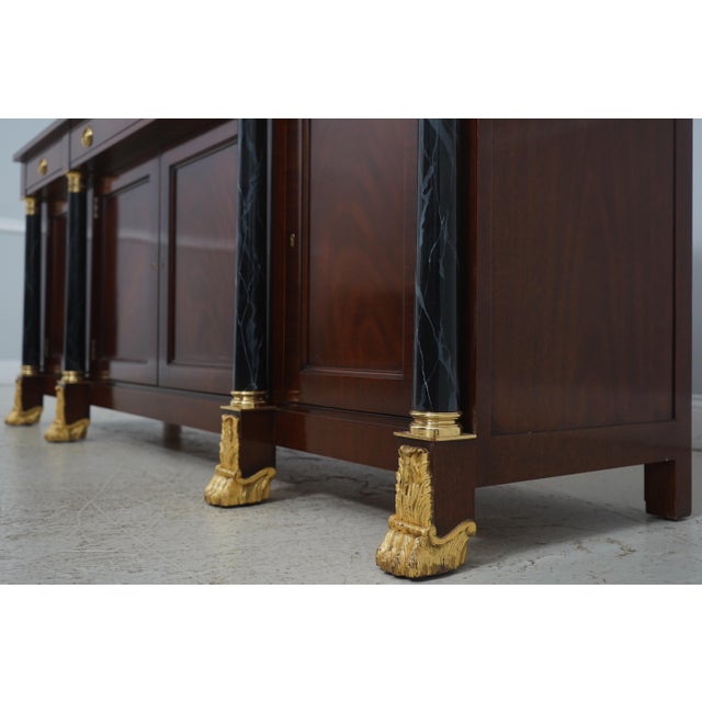 Kindel National Trust 3 Drawer Empire Flame Mahogany Sideboard For Sale - Image 11 of 18