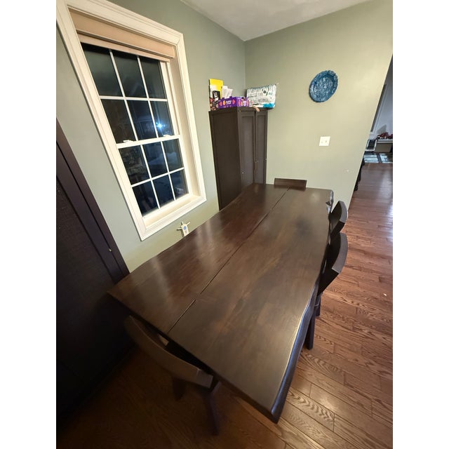 Contemporary Crate and Barrel Yukon Table With Chairs For Sale - Image 3 of 6