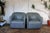 Martin Brattrud Vintage Pair of Gray Leather Channel-Tufted Club Chairs by Martin/Brattrud, 1987 For Sale - Image 4 of 14