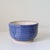 Signed Wabi Sabi Studio Pottery Bowl in Deep Periwinkle Blue Glaze & Wheel-Thrown Texture For Sale - Image 4 of 15