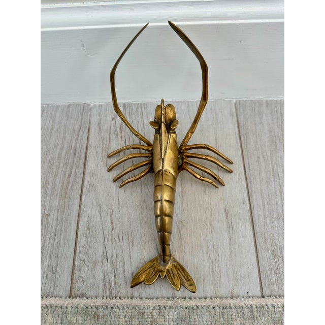 1980s Brass Shrimp/Lobster For Sale - Image 4 of 6
