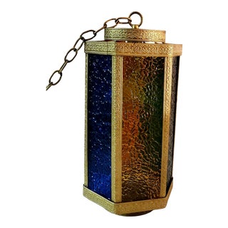 1960s-70s Hollywood Regency Multicolored Swag Light For Sale