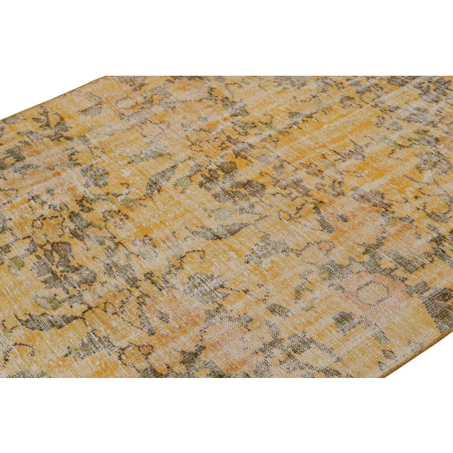 Rug & Kilim Vintage Zeki Muren Rug in Gold and Brown For Sale - Image 4 of 7