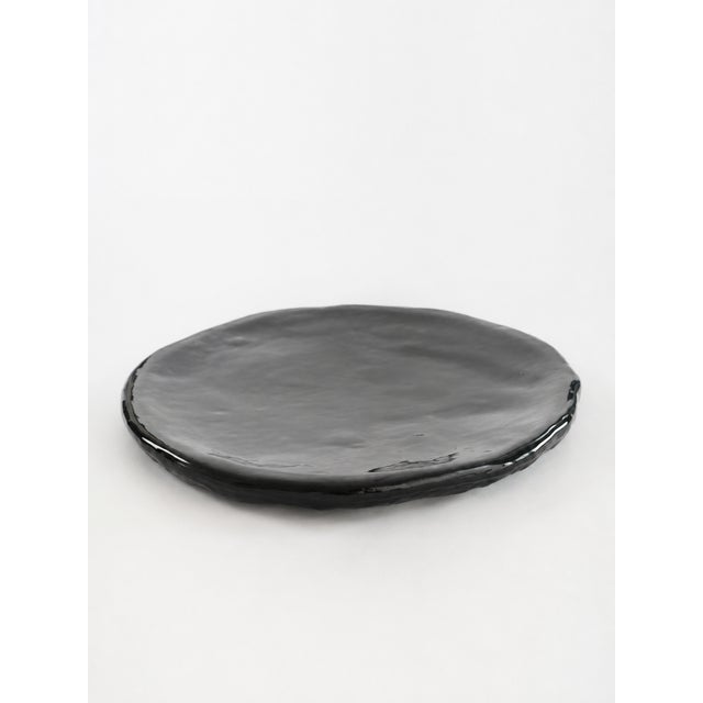 Brutalist Style Monolithic Sculptural Murano Glass Platter, Italy, 1960s For Sale - Image 6 of 6