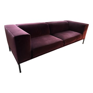 Moov Sofa Attributed to Piero Lissoni for Cassina – Sleek Plum Ortigia Fabric - Chic Italian Modern, Contemporary, Minimalist Designer For Sale