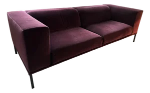Moov Sofa Attributed to Piero Lissoni for Cassina – Sleek Plum Ortigia Fabric - Chic Italian Modern, Contemporary, Minimalist Designer