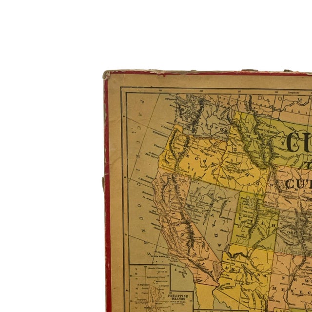 Paper Vintage Milton Bradley's Cut-Out Map of the United States. For Sale - Image 7 of 10