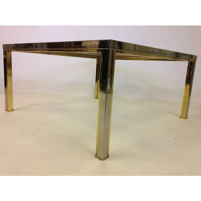 Vintage Chrome & Brass Coffee Table, 1970s For Sale - Image 4 of 8