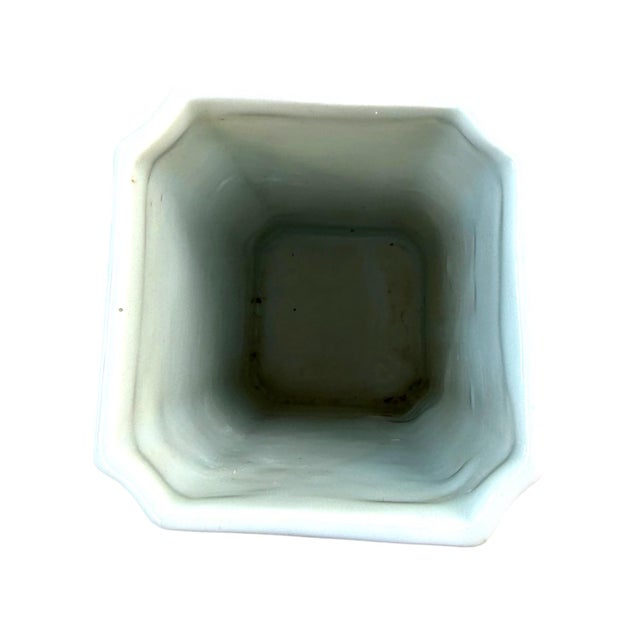 Vintage Chinese Famille Rose Bird & Flower Porcelain Square Vase With Qianlong Mark For Sale - Image 9 of 10