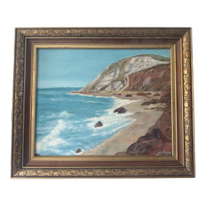 Pair of Coastal Seascapes Signed by Jean Angers, 1959