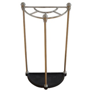 Art Deco Umbrella Stand in Stainless Steel, 1930 For Sale