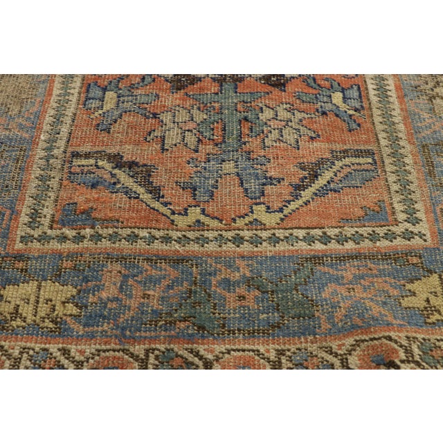 Distressed Antique Persian Bijar Rug - 4'1 X 7'00 For Sale - Image 4 of 11