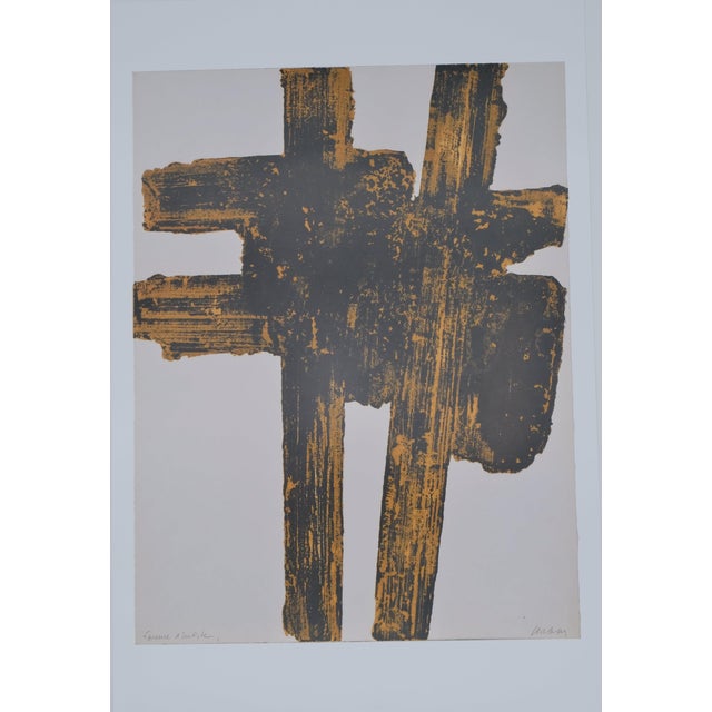 Eau Poster after Pierre Soulages For Sale
